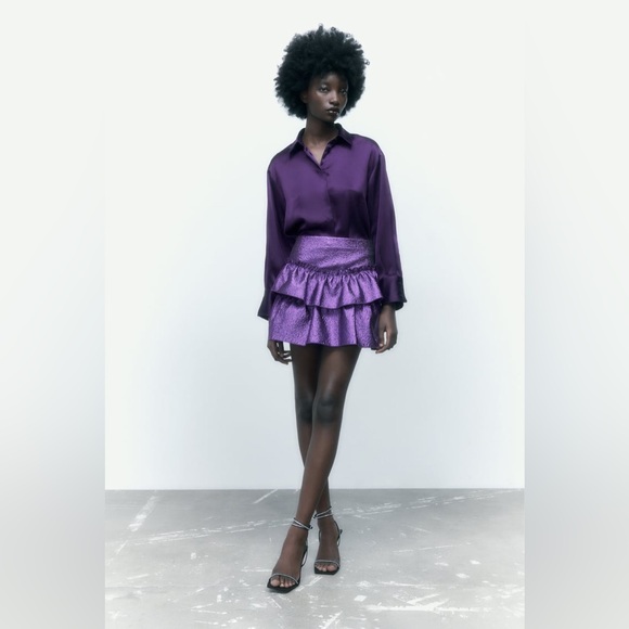 Purple Metallic Skort main image 0